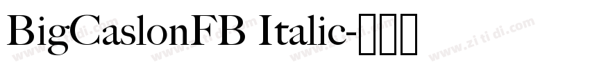 BigCaslonFB Italic字体转换